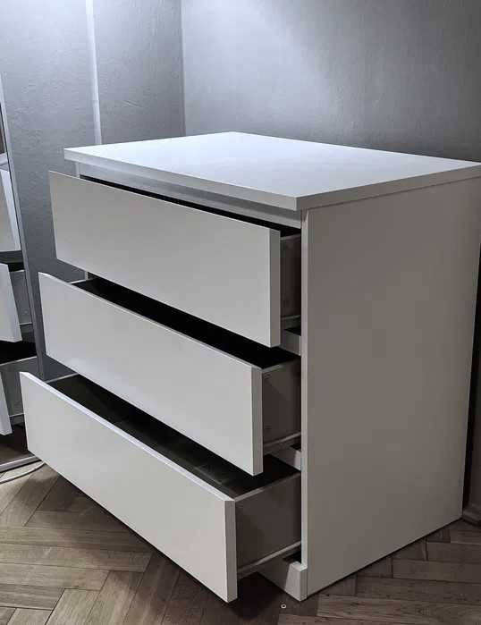 MALM biała komoda 3 szufladowa z IKEA