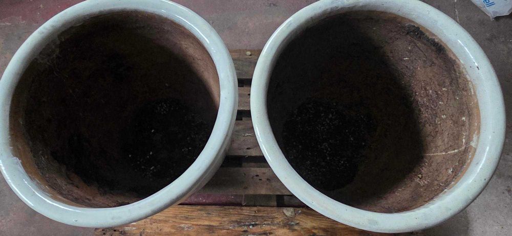 Donice ogrodowe uliczne duże szkliwione