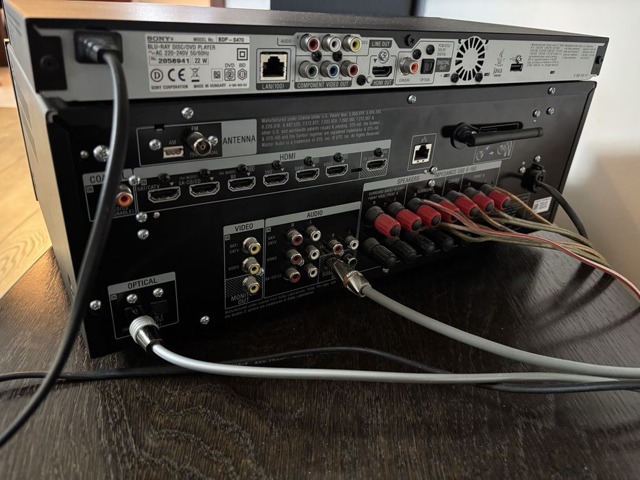 Kolumny  Klipsch i amplituner Sony