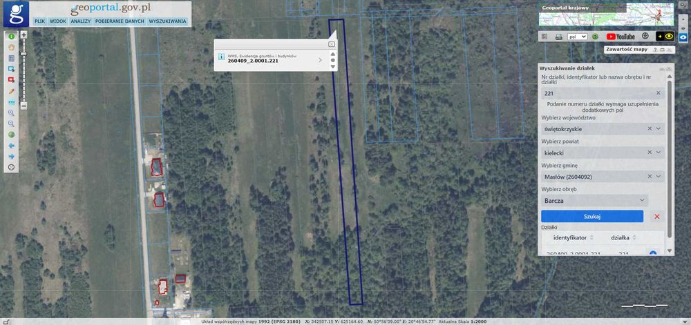 Sprzedam działkę rolno-budowlaną GMINA MASŁÓW