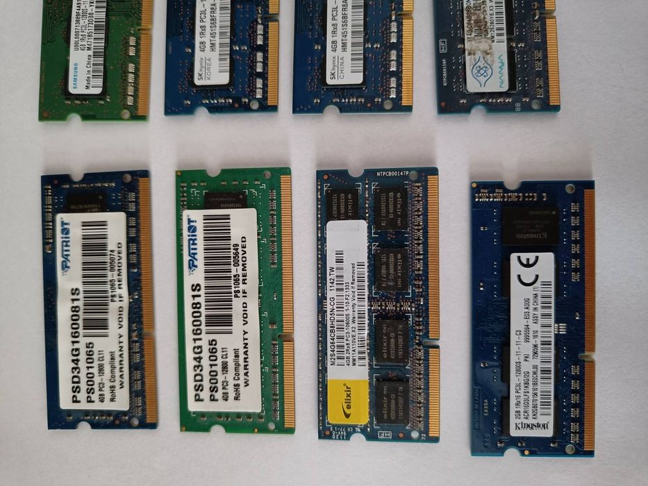 ОЗУ оперативна пам'ять ноутбук DDR3 DDR3L 2 Gb, 4 gb, 8 gb