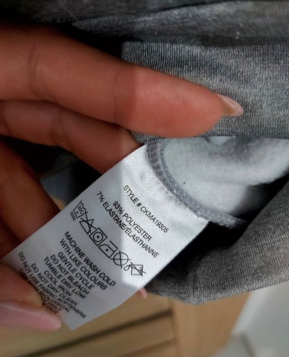 Szara rozpinana bluza Pulower roz S Calvin Klein modna