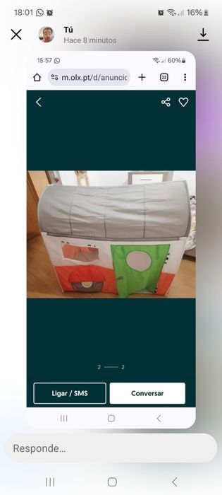 Cabaninha infantil (fotos de referência) Ótimo estado.