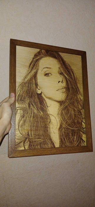 Выжигание портретов на дереве/випалювання портретів/фото на дереві