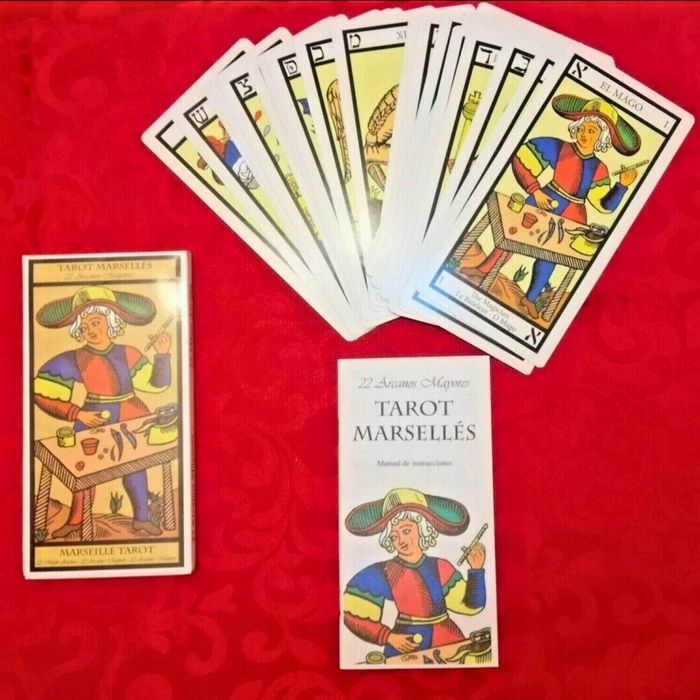 Cartas de Tarot Grandes - Tarot Marselha 22 Arcanos Maiores 17cm