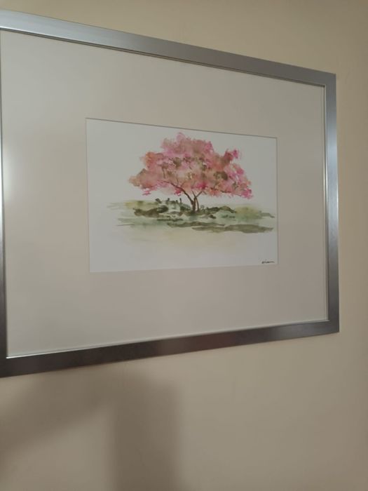 Quadros lindíssimos pintados á mão. Aguarelas e tintas. Lindíssimos.