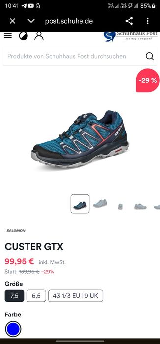 SALOMON Custer Gore-Tex р 43 Оригінал! Трекінгові кроссовки