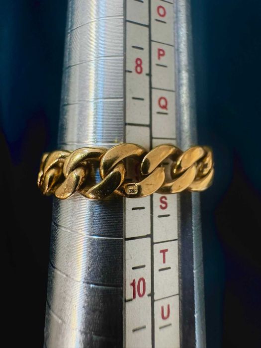 Anel estilo "Link" em Ouro 19.2k com Brilhantes