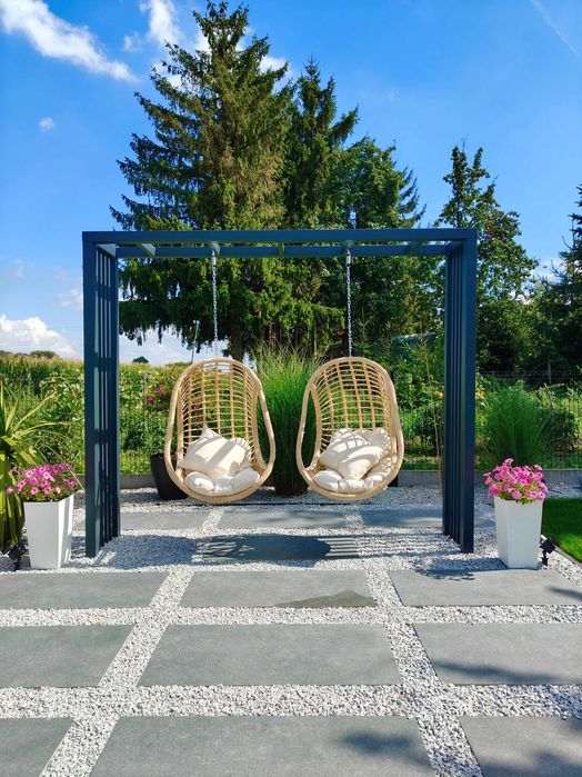 Stelaż pergola chuśtawka 2 kokony bocianie gniazda | Na wymiar PREMIUM