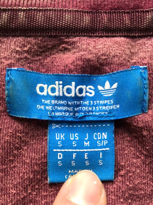 Bluza welurowa crewneck Adidas rozm. S