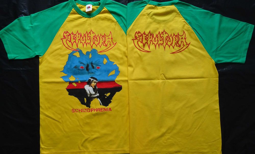 Koszulka Baseball T-Shirt Sepultura Schizophrenia Brazylia Nowa Unikat