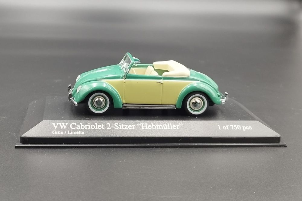 1:43 Volkswagen Hebmuller Cabriolet Green Lemon Minichamps