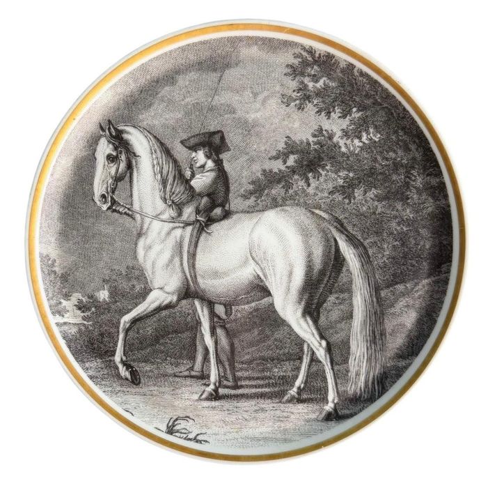 6 Pratos Vista Alegre - "Cenas Equestres"
