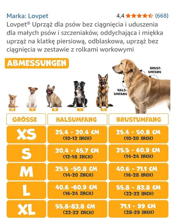 Uprząż szelki dla psa bez ciągnięcialovpet