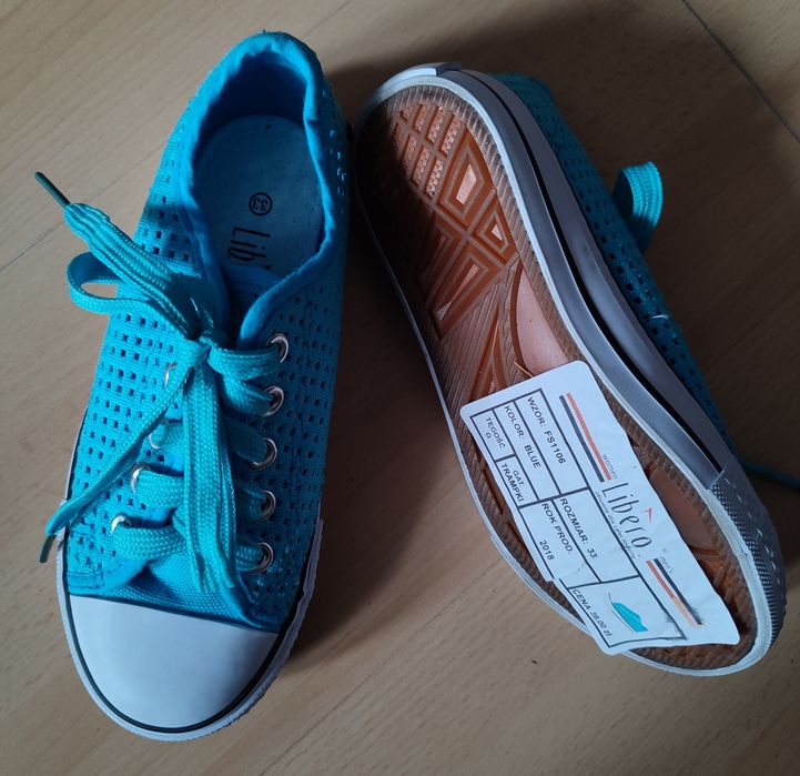 Trampki dziewczęce, nowe, rozm. 33