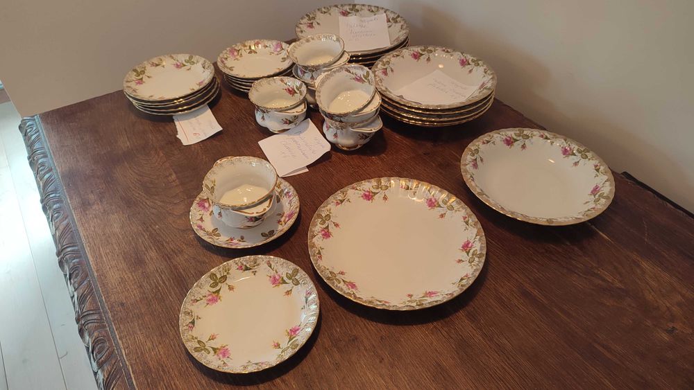 Zestaw Obiadowy porcelana Chodzież Iwona Złota Róża