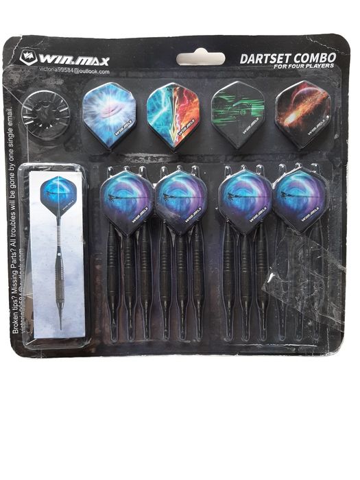 Win.max Dartset Combo Rzutki Do Darta Z Końcówką Z Tworzywa Sztucznego Do Elektronicznej Tarczy Do Darta Zestaw 12 Sztuk, 18 G Profesjonalne