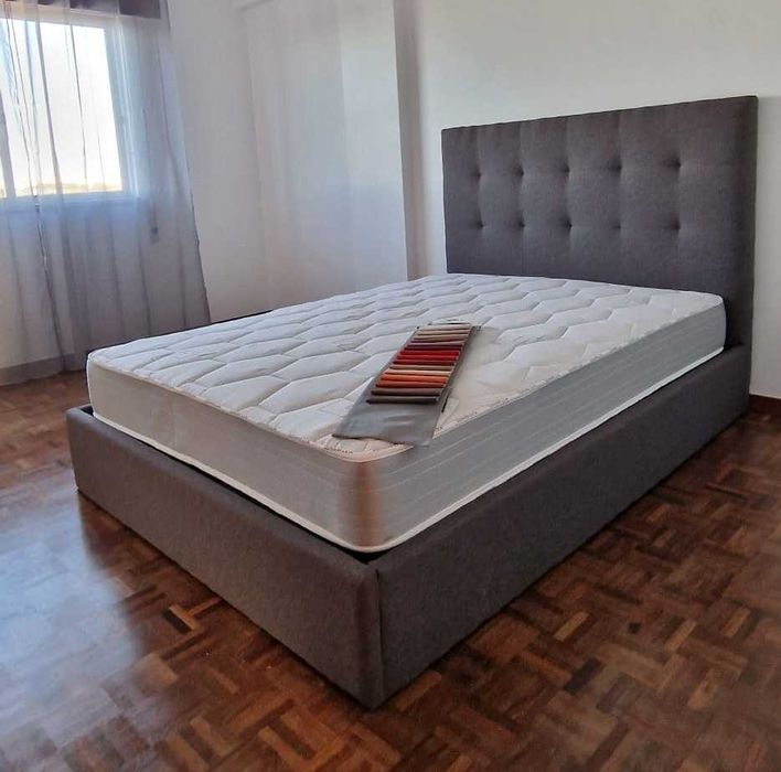 Camas de Casal Estofadas de Luxo 199€ Disp. em Várias Cores! 190x140m!