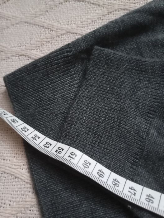 ZARA M-L NOWY wełniany szary grafitowy kardigan męski