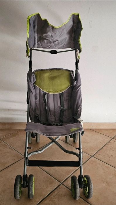 Carrinho de Passeio ZiPi Cinza e Verde