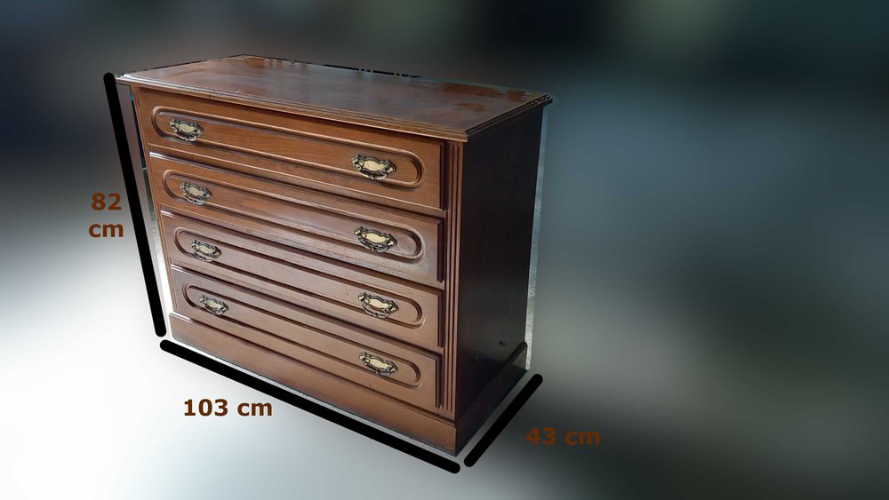 Mobilia de quarto de casal - madeira maciça