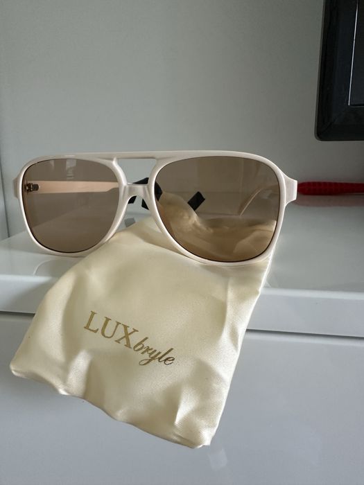 Luxbryle Shirley nowe okulary przeciwsłoneczne kremowe