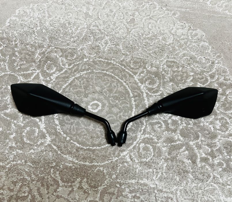 НОВІ універсальні Мото дзеркала Kawasaki Style (M10) — Чорний Мат