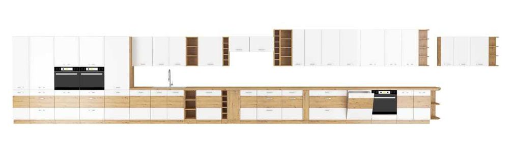 Modułowe meble kuchenne Artisan połysk narożne stwórz własną kuchnię!