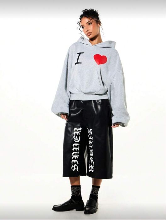 Худи opium серая y2k