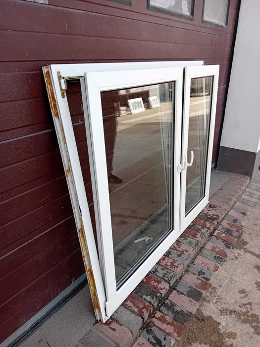 Okno dwuskrzydłowe białe 166x135 pcv plastikowe okna DOWÓZ CAŁY KRAJ