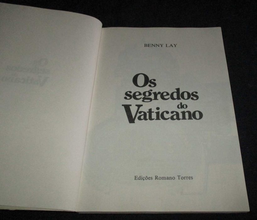 Livro Os segredos do Vaticano Benny Lay