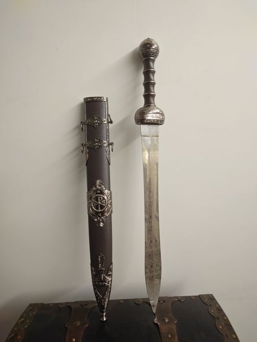 Stalowy polerowany damasceński miecz Gladius nowy larp cosplay owe