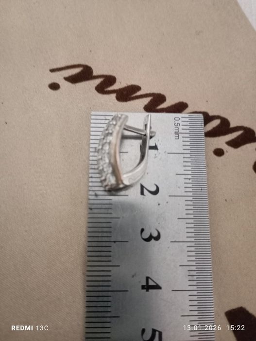 Серьги серебряные с золотыми пластинами