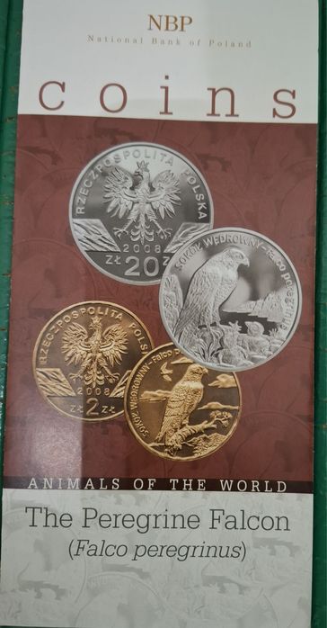Sokół wędrowny 2008r. - 20zł + 2zł+ folder
