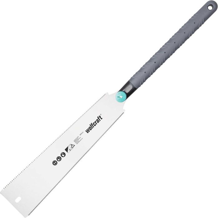 wolfcraft Serra japonesa, Caixa de encaixe e esquadro falso + Oferta kit instalação