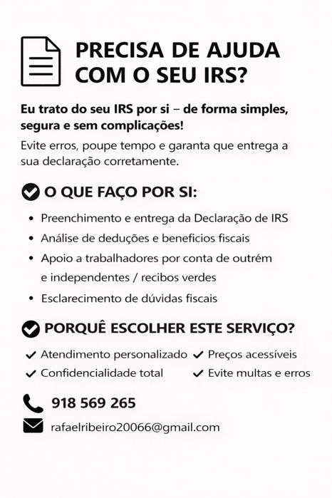 Serviço de ajuda com o IRS