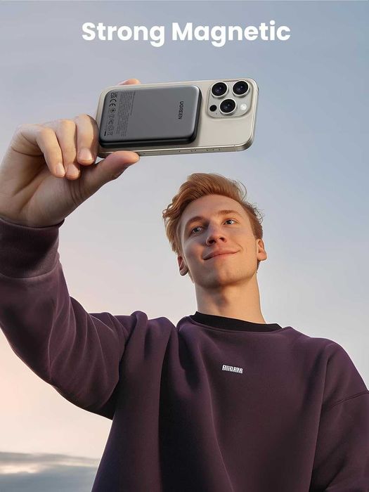 Powerbank indukcyjny Ugreen 15W 5000mah bezprzewodowy iPhone cienki