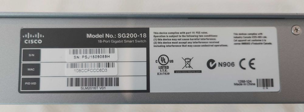 Switch Cisco SG 200-18