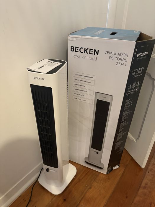 Ventoinha Torre Becken 2 em 1 (Ventilação + Aquecimento)