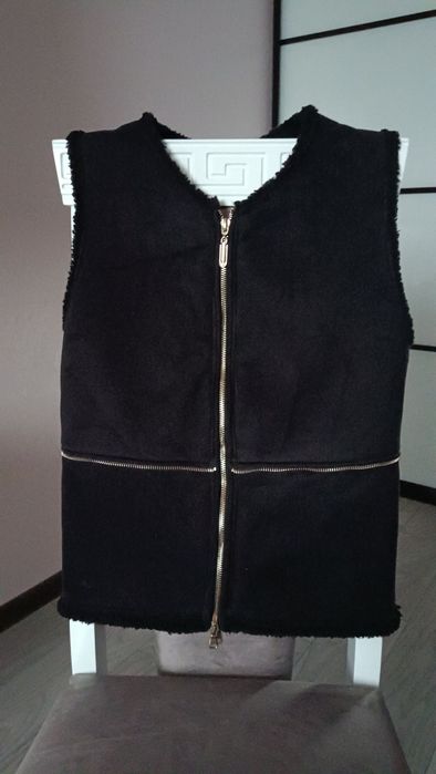 Жилет Натуральний замш+натуральна овчина!