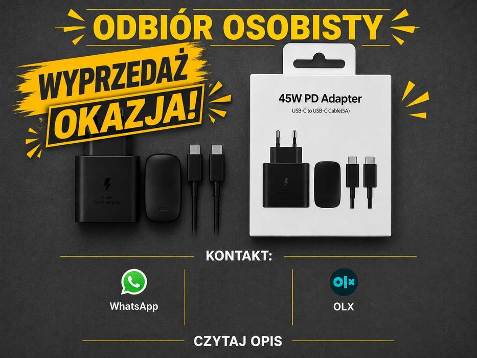 Samsung Ładowarka 45W USB-C + Kabel USB-C do Samsung  Super Fast Charging