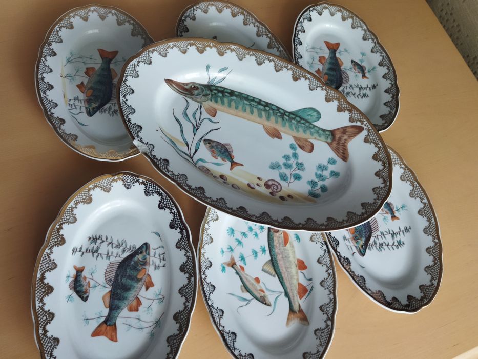 Półmiski Ćmielów 7 sztuk