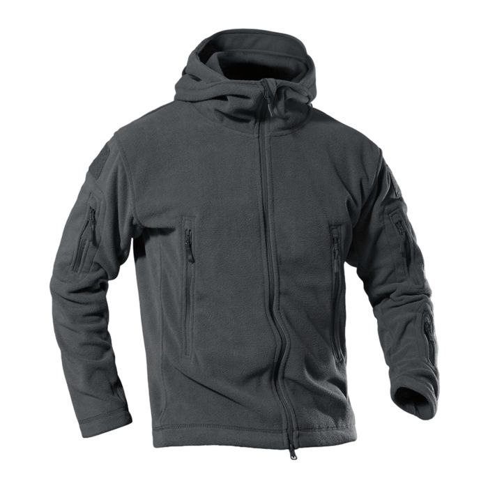 Флісова кофта фліска бомбер сіра чорна флиска флисовая черная серая