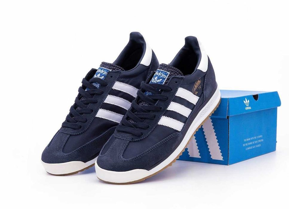 Мужские кроссовки Adidas SL 72 Blue&White Premium. 40-45