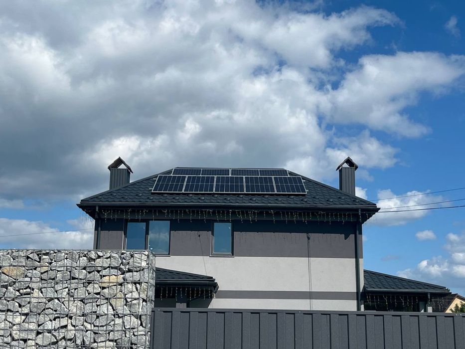 Монтаж установка сонячних панелей солнечных панелей инвертора