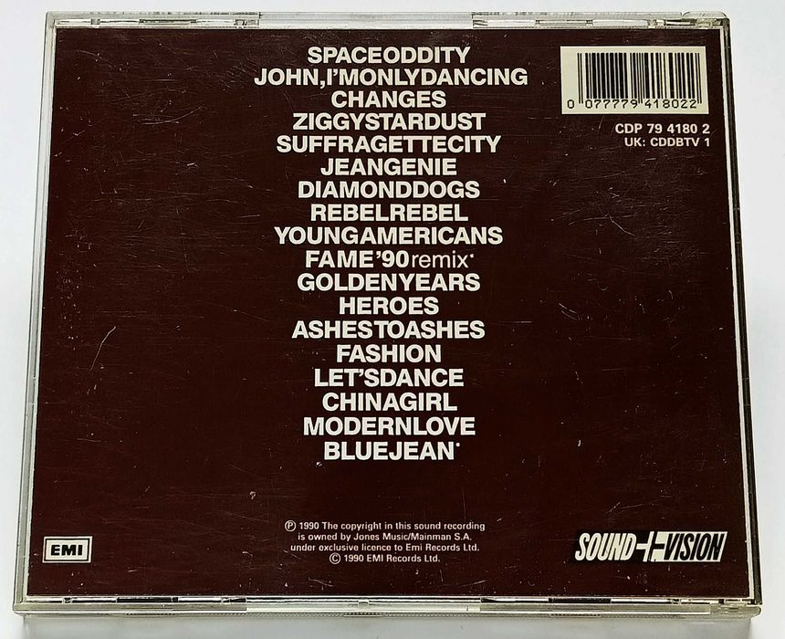 David Bowie – Changesbowie CD 1990 pierwsze wydanie brytyjskie !