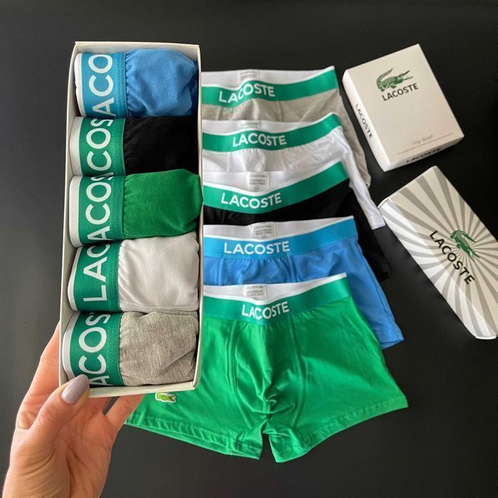 Чоловічі труси Lacoste преміальної якості. Мужские боксеры Лакост