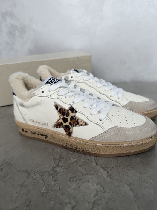 Кросівки golden goose кеди хутро