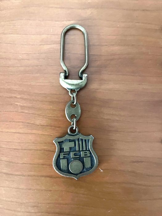 Porta-chaves F. C. Barcelona Dourado Antigo