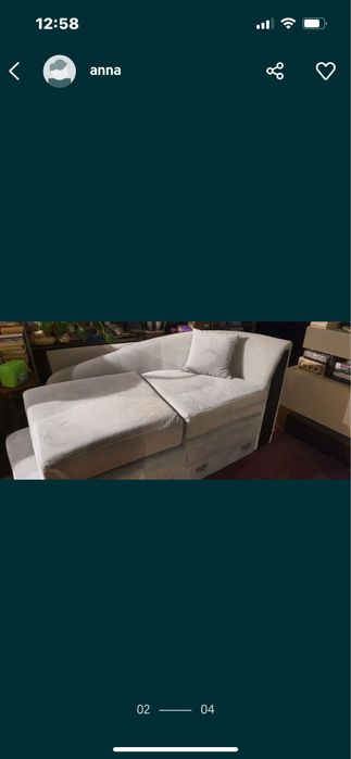 Szara kanapa narozna Black Red White bez funkcji spania.